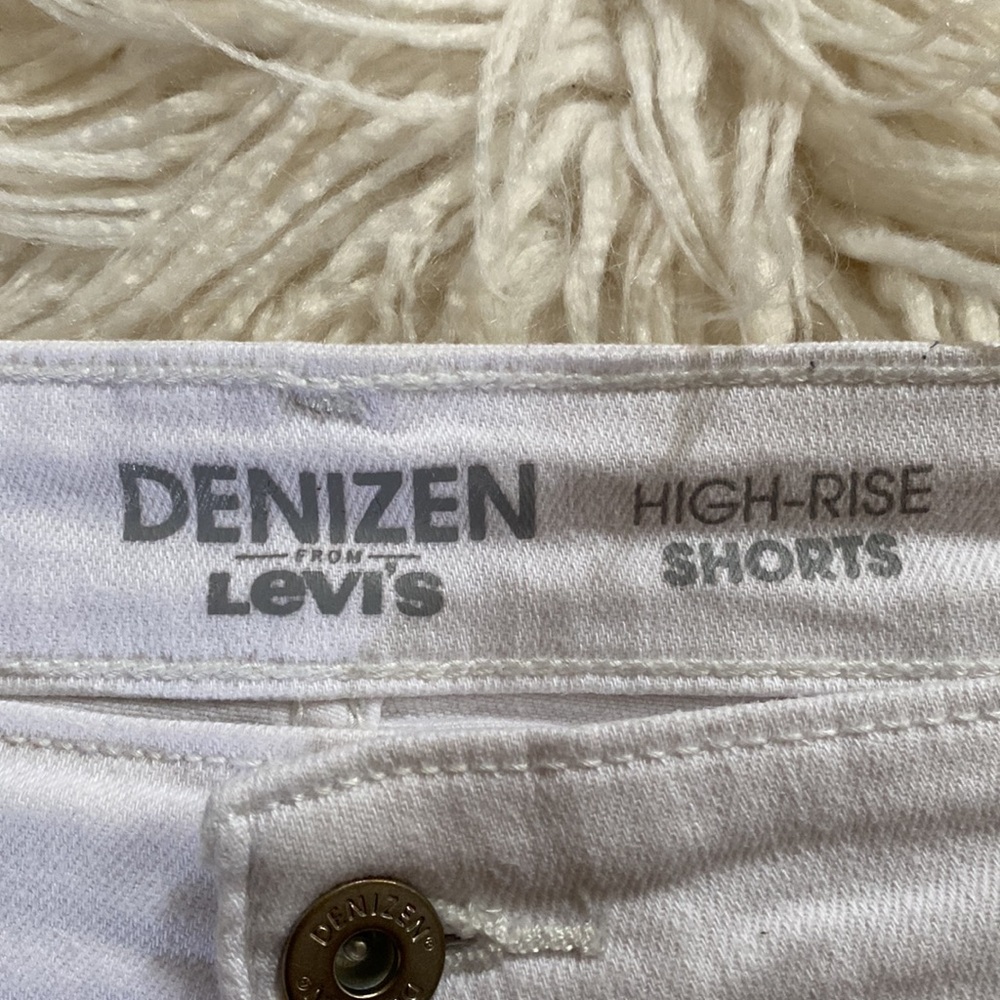 High Rise Distressed Denim Shorts - Picture 3 of 4